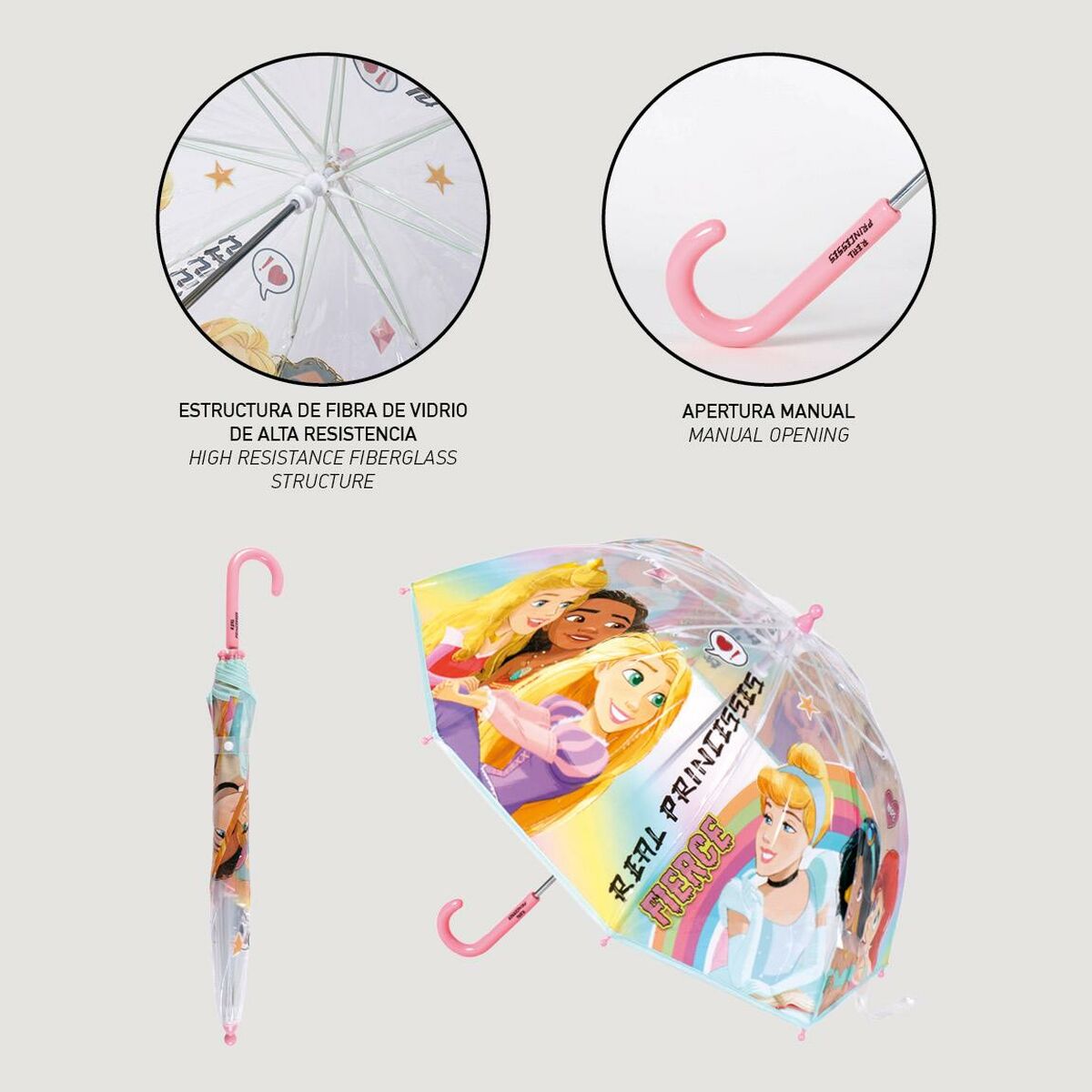 Umbrella Princesses Disney Ø 71 cm Multicolour