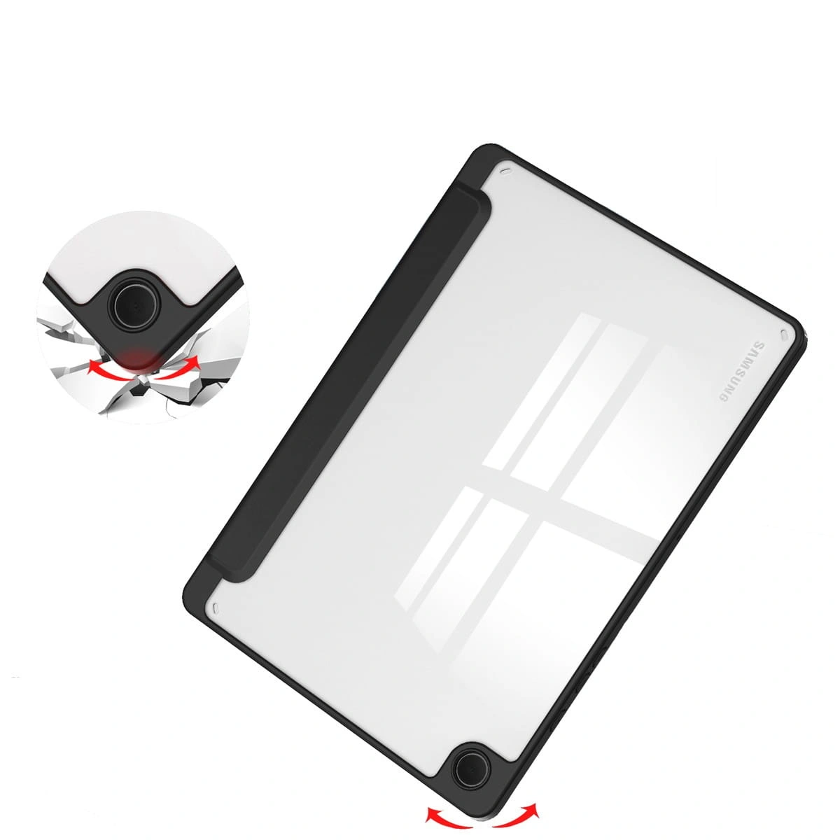 Bizon Case Tab Clear Matt Samsung Galaxy Tab A9 Plus black