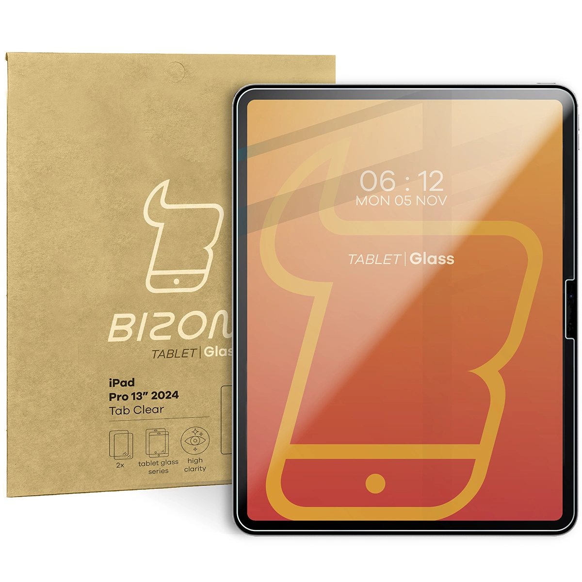 Bizon Glass Tab Clear Apple iPad Pro 13" 7 gen. 2024 [2 PACK]