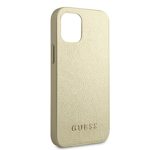 Guess GUHCP12SIGLGO Apple iPhone 12 mini gold hardcase Iridescent