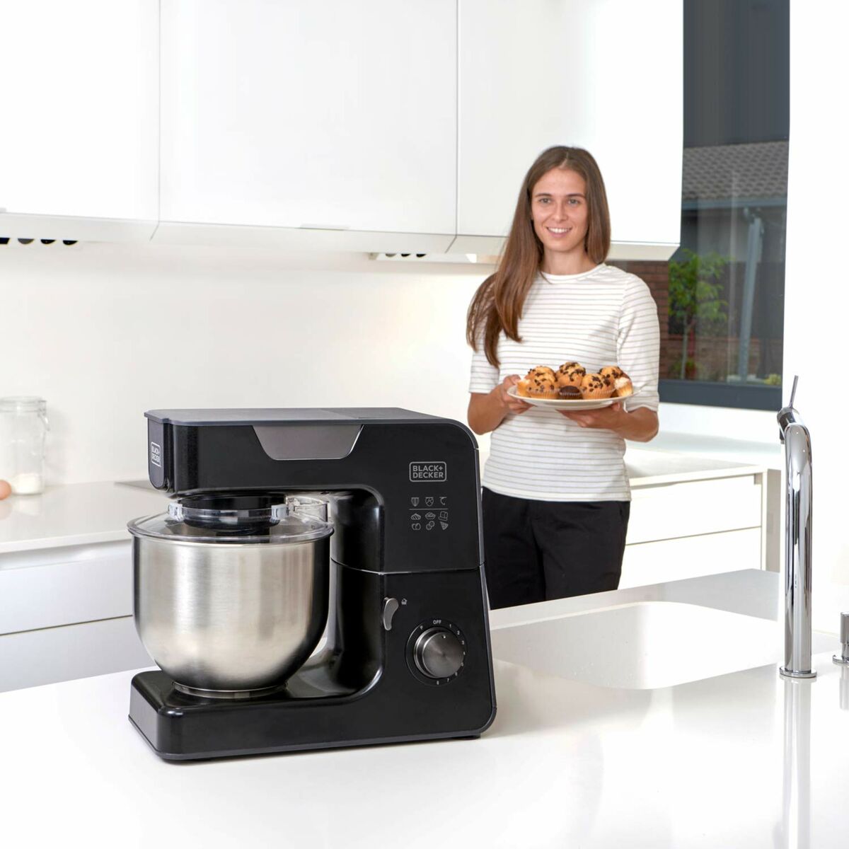 Food Processor Black & Decker BXKM1000E Black 1000 W 5,2 L Food Processor Black & Decker BXKM1000E Black 1000 W 5,2 L