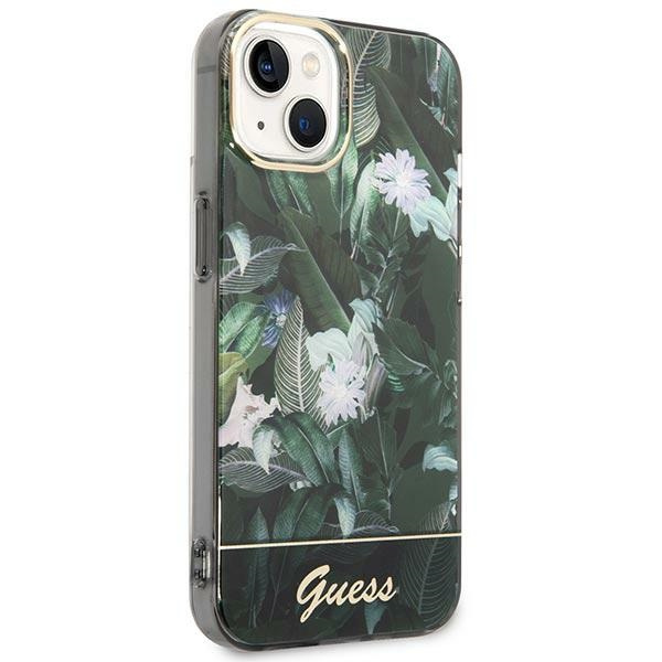 Guess GUHCP14SHGJGHA Apple iPhone 14 green hardcase Jungle Collection
