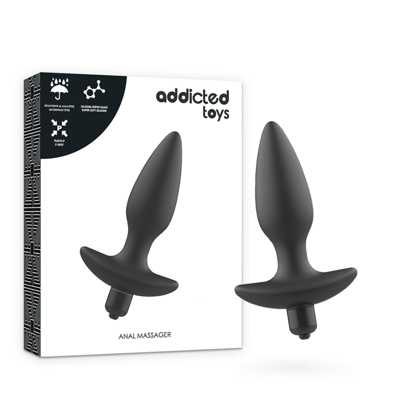 ADDICTED TOYS MASSAGER PLUG ANAL WITH VIBRATION BLACK