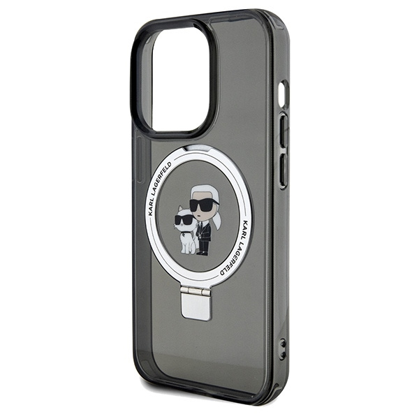Karl Lagerfeld KLHMP13XHMRSKCK Apple iPhone 13 Pro Max hardcase Ring Stand Karl&Choupettte MagSafe black