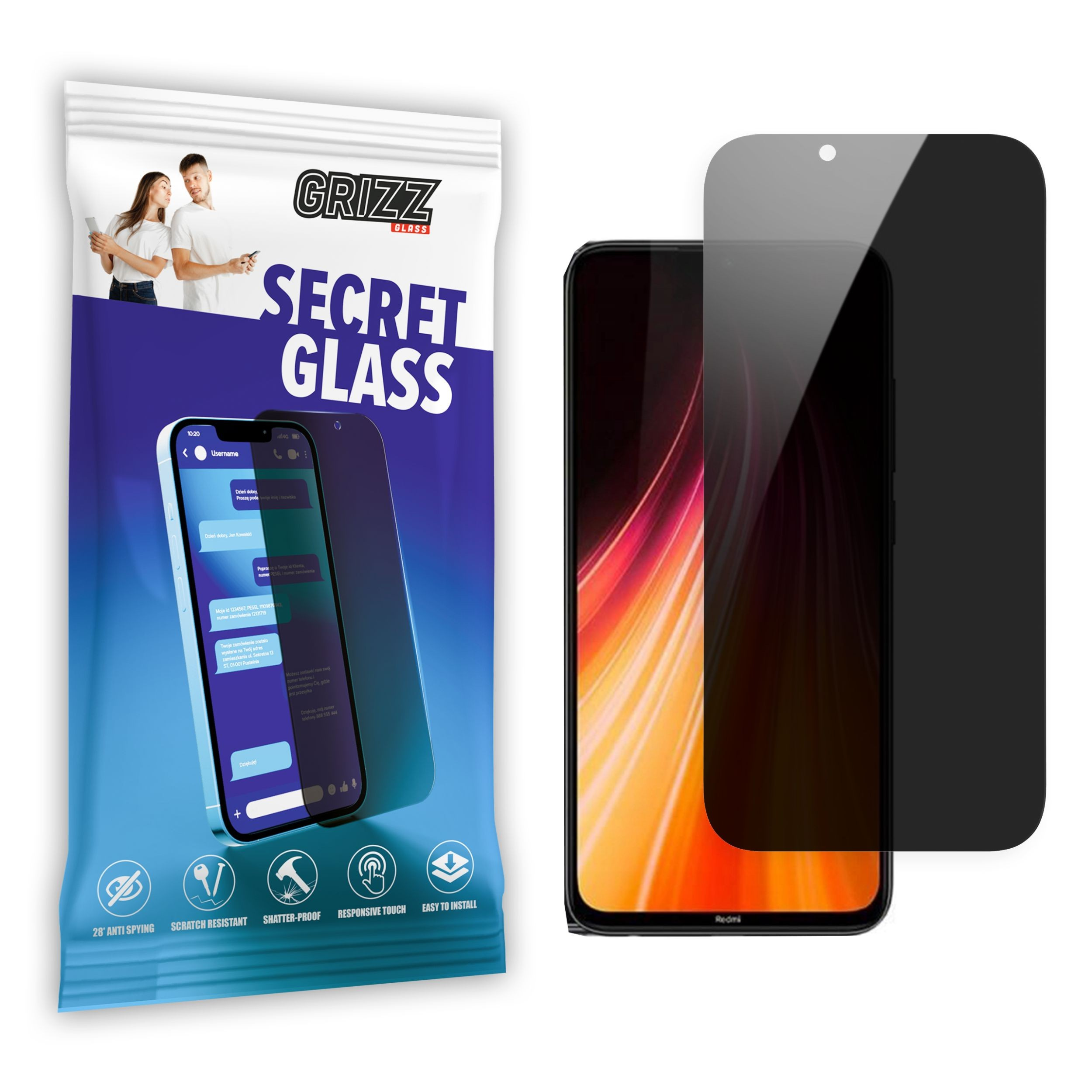 GrizzGlass SecretGlass Xiaomi Redmi Note 8T