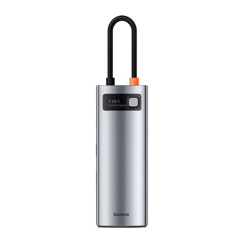 Baseus Gleam hub 7in1 USB-C to 1x HDMI4K 60Hz+3xUSB3.0+1xPD+1xSD/TF adapter (gray)