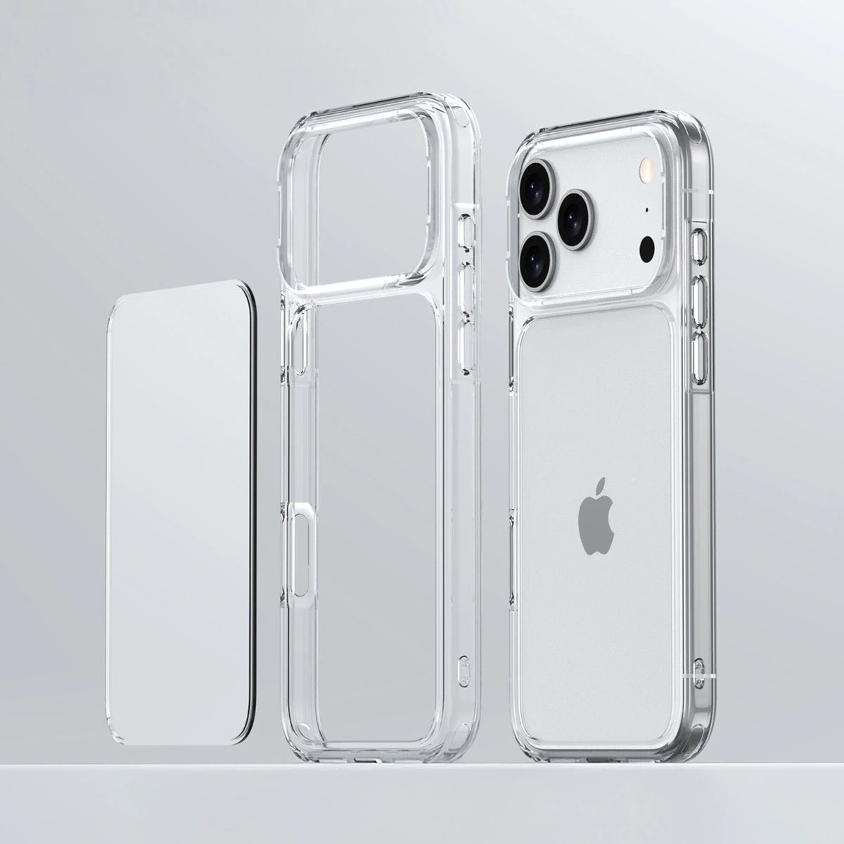 Etui Bizon Case Halo do Apple iPhone 17 Pro przezroczyste