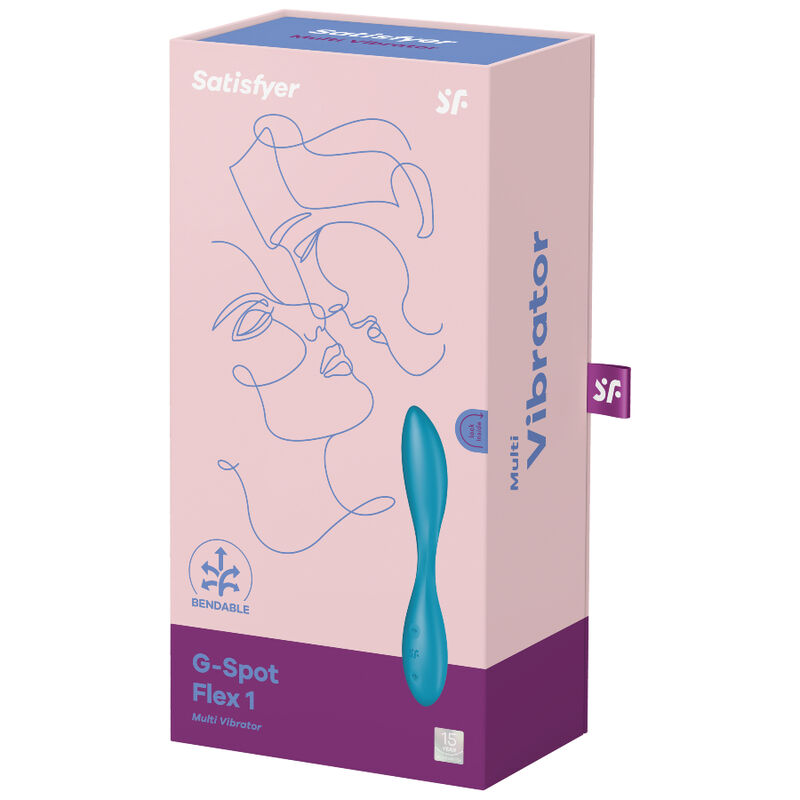 SATISFYER G-SPOT FLEX 1 MULTI VIBRATOR - BLUE