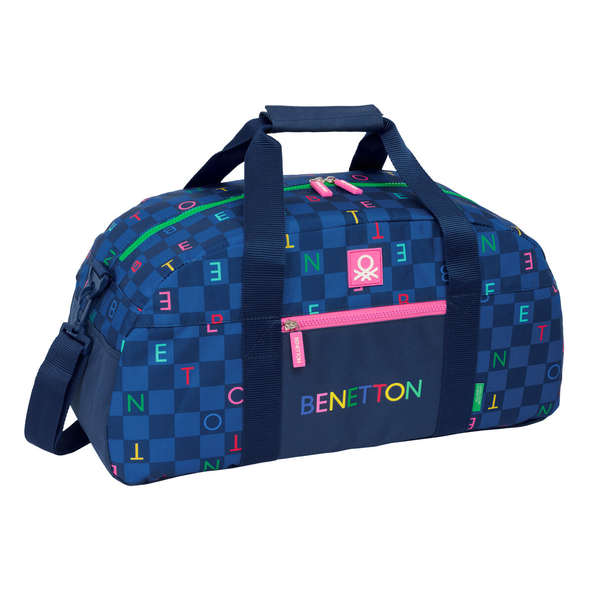 Sports bag Benetton Damero Navy Blue 50 x 26 x 20 cm
