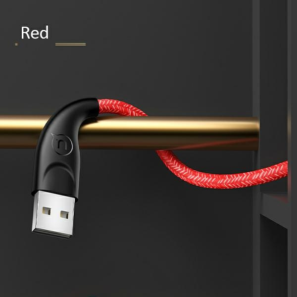 USAMS Nylon Cable U41 microUSB 2m 2A red SJ396USB02 (US-SJ396) Fast Charge