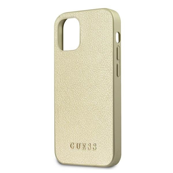 Guess GUHCP12SIGLGO Apple iPhone 12 mini gold hardcase Iridescent
