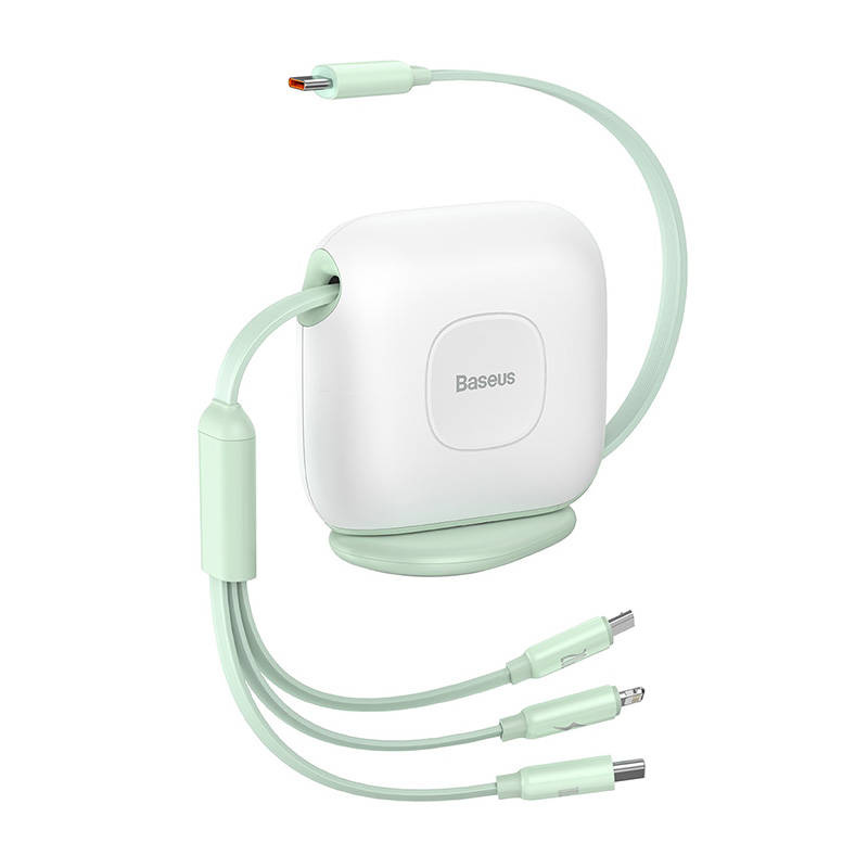 Baseus Fabric 3in1 Cable USB -  USB-C/Lightning/microUSB 3,5A 1.7m (white-green)