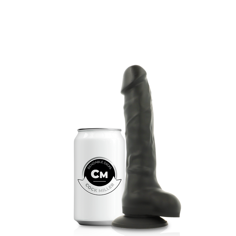COCK MILLER HARNESS + SILICONE DENSITY ARTICULABLE COCKSIL BLACK 18 CM
