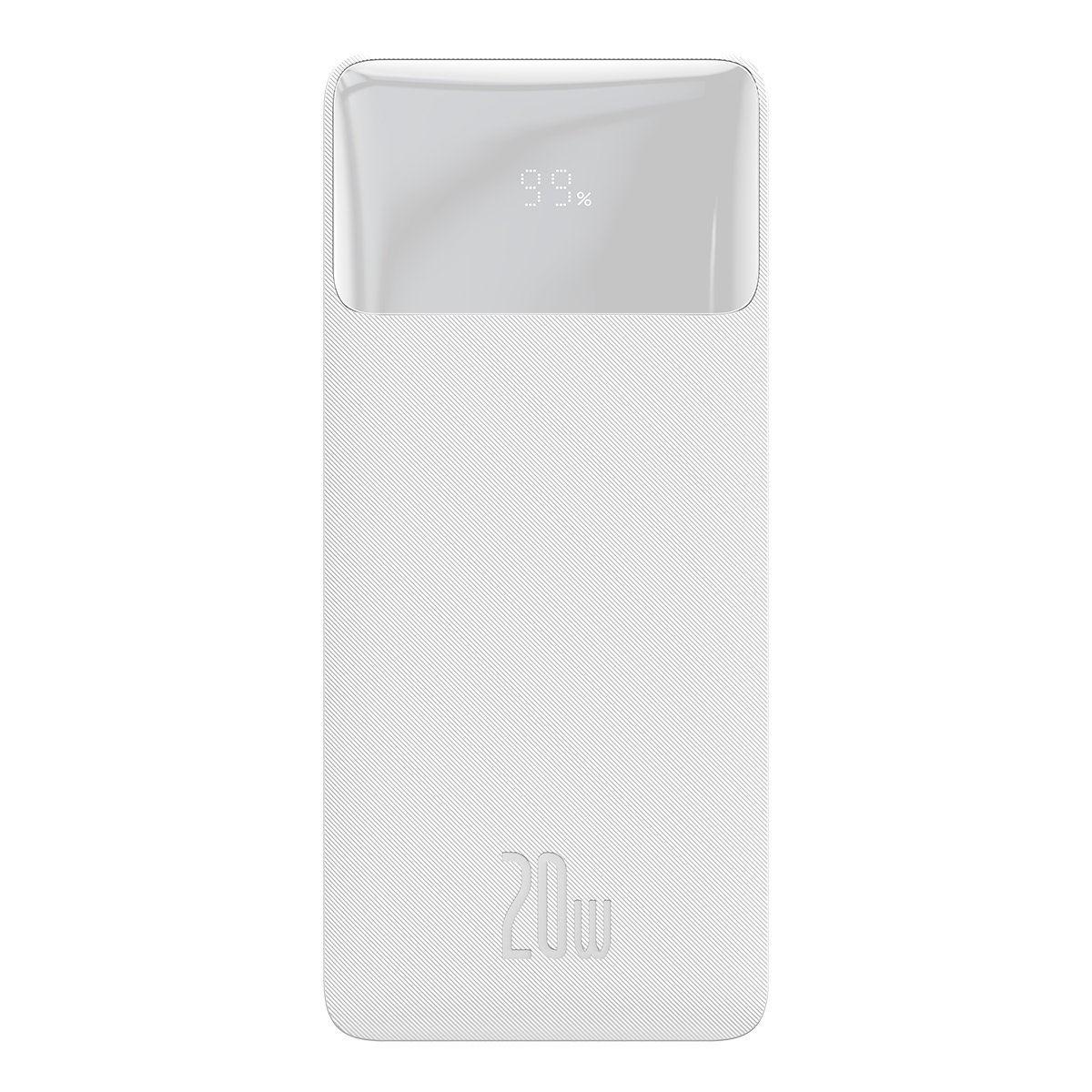 Powerbank Baseus Bipow 10000mAh 20W white (Overseas Edition) + USB-A/microUSB cable 0.25m white