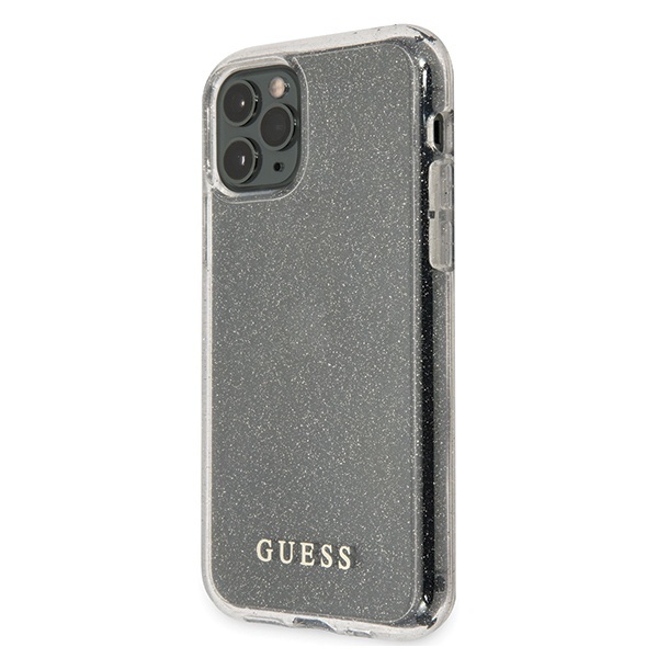 Guess GUHCN65PCGLSI Apple iPhone 11 Pro Max silver hard case Glitter