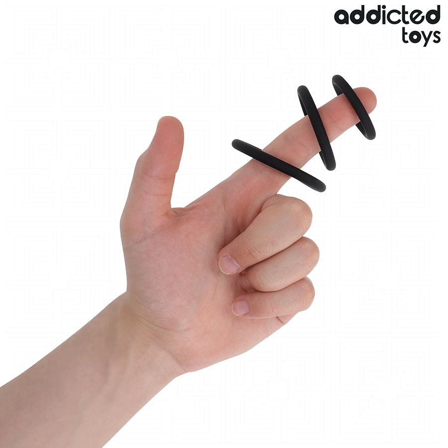 ADDICTED TOYS - SET OF SILICONE RINGS MODEL 2