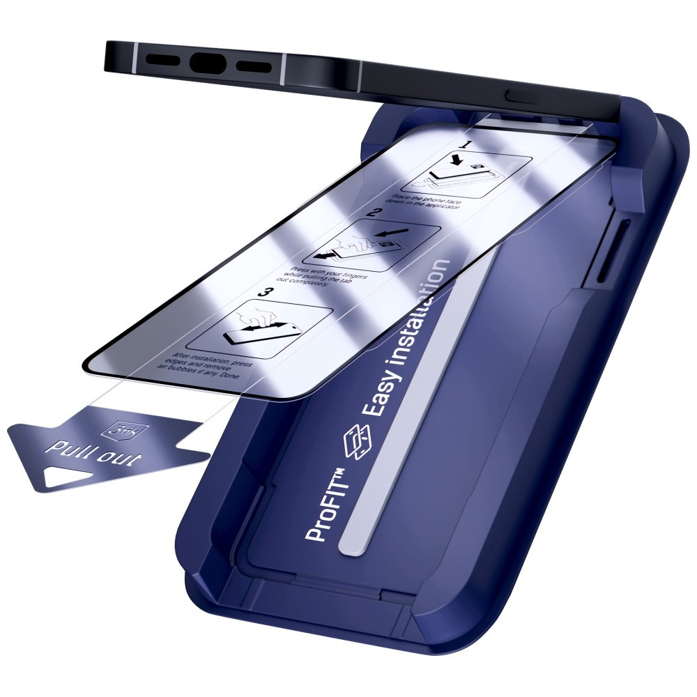 Szkło hartowane 3MK HardGlass Max z aplikatorem do Apple iPhone 13 / 13 Pro / 14 / 16e / 17e czarny