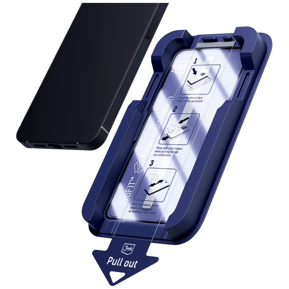Szkło hartowane 3MK HardGlass Max z aplikatorem do Apple iPhone 15 Pro Max czarny