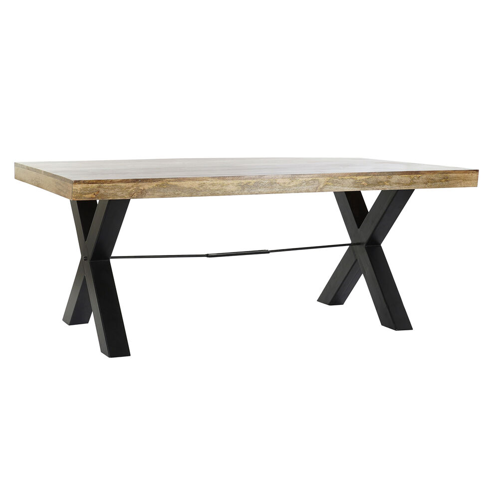 Dining Table DKD Home Decor Metal Mango wood (200 x 100 x 77 cm)