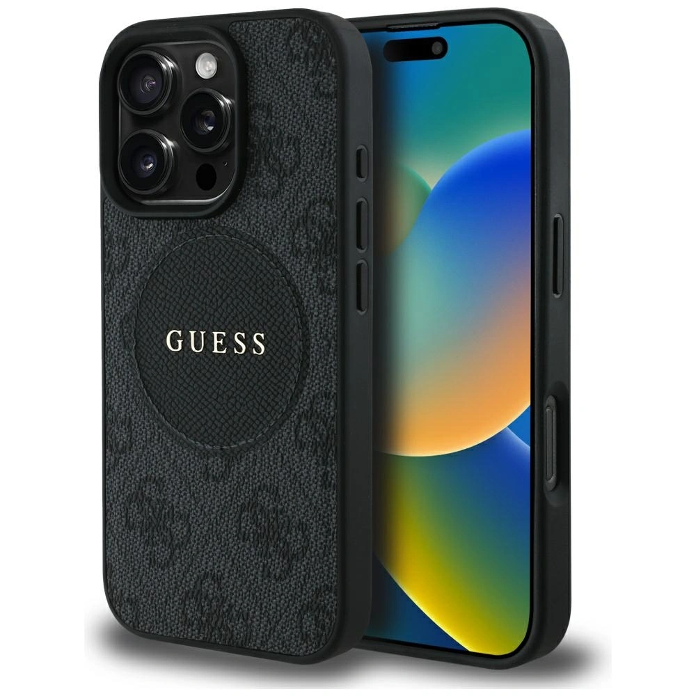 Guess 4G Circle Classic Logo MagSafe Apple iPhone 16 Pro black