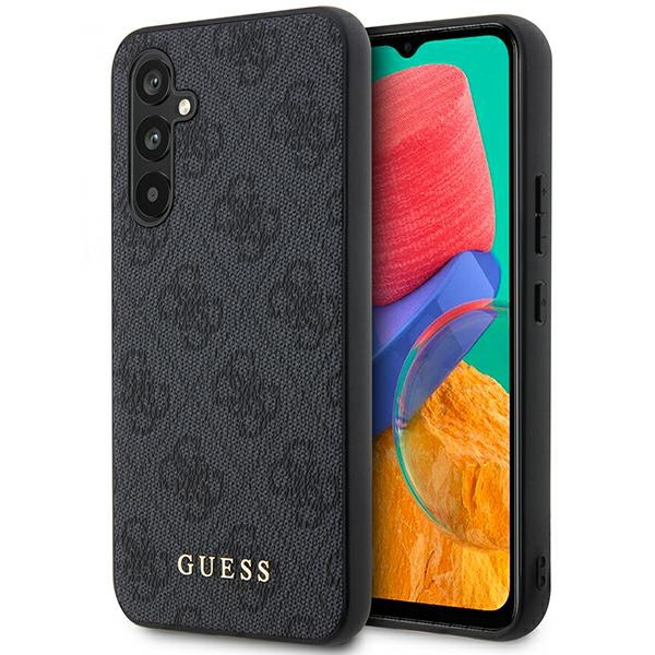 Guess GUHCSA54G4GFGR Samsung Galaxy A54 5G grey hard case 4G Metal Gold Logo