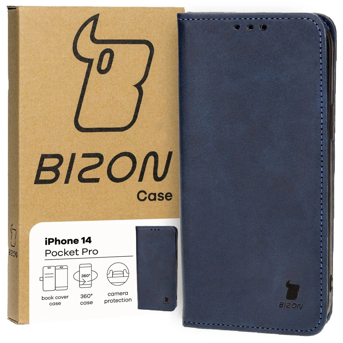 Bizon Case Pocket Pro Apple iPhone 14 navy blue