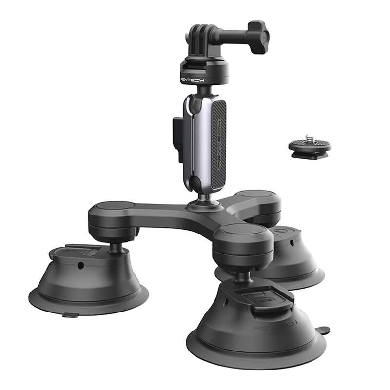 PGYTECH P-GM-224 three-arm sports camera mount with Suction Cup attachment