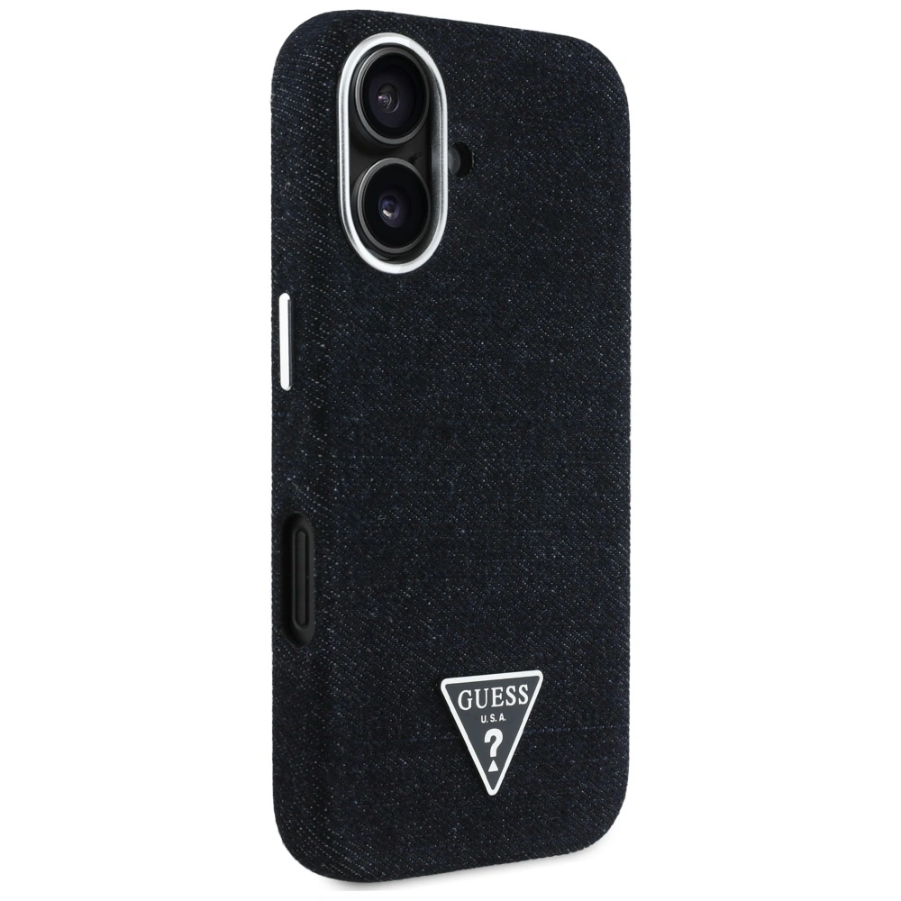 Guess Denim Triangle Logo MagSafe Apple iPhone 16 black