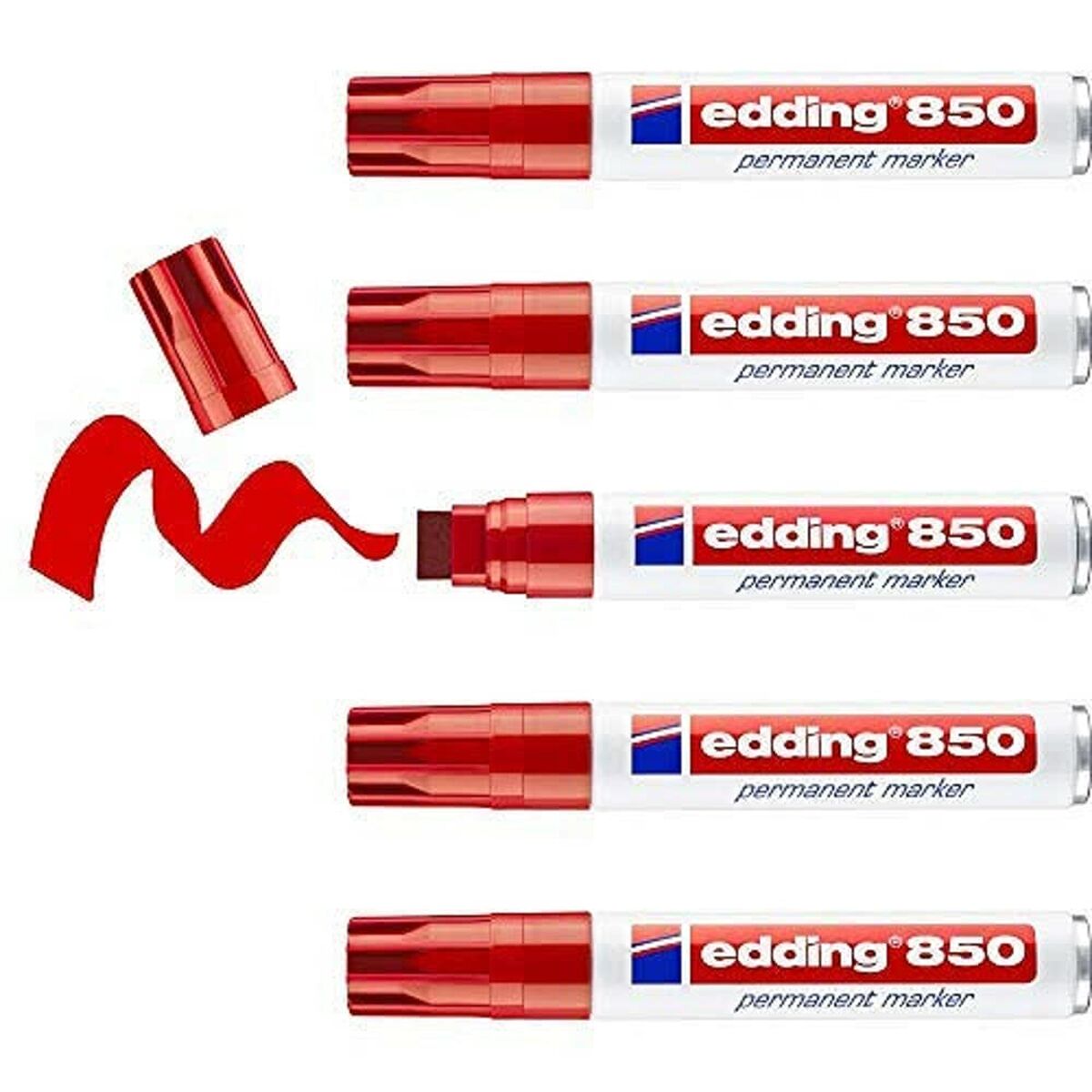 Permanent marker Edding 850 Red 5 Units