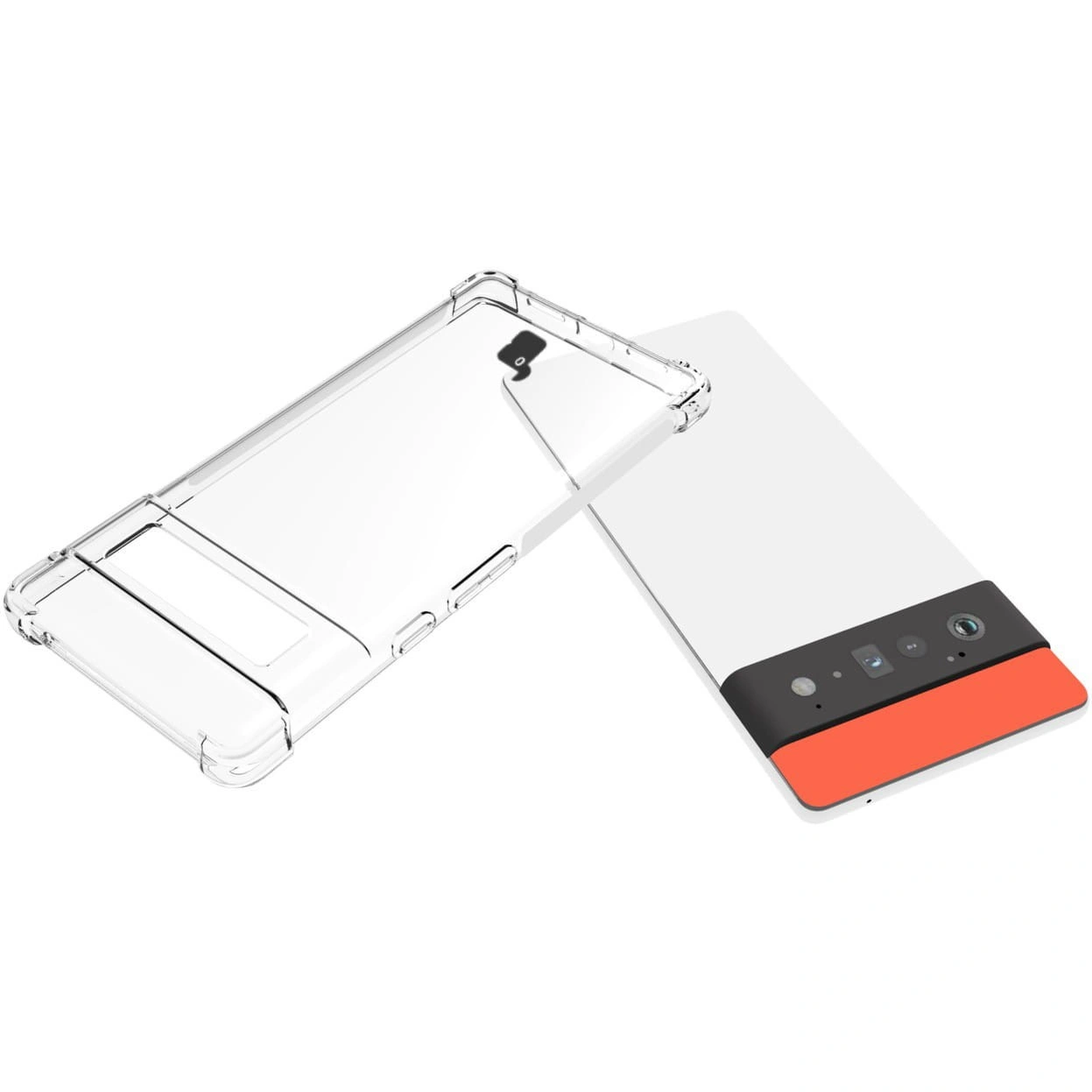 Bizon Case Clear Pack case + 2x screen film + lens protector Google Pixel 6 Pro clear