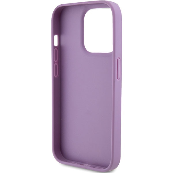 Guess GUHCP15LP4EPMU Apple iPhone 15 Pro hardcase Leather 4G Stamped light purple