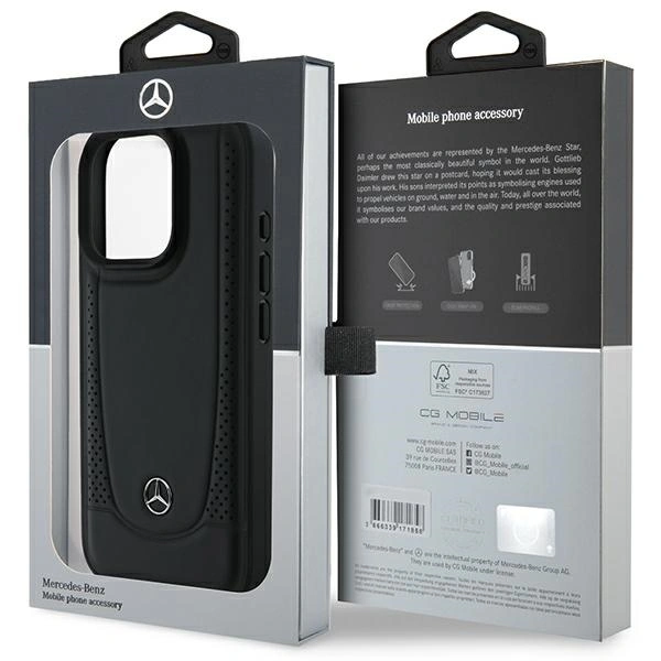Mercedes MEHCP16LARMBK Apple iPhone 16 Pro hardcase Leather Urban black