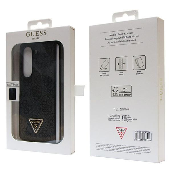 Guess GUHCZFD5P4TDPK Samsung Galaxy Z Fold 5 hardcase Leather 4G Diamond Triangle black