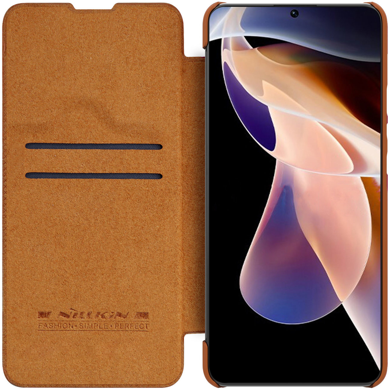Nillkin Qin Xiaomi Mi11i HyperCharge brown