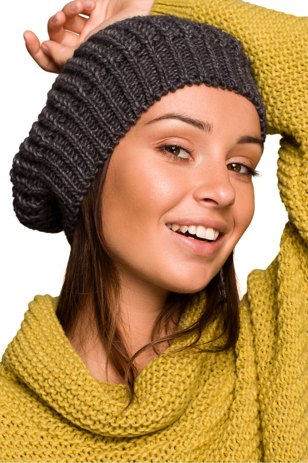  Beret model 148900 BE Knit  grey