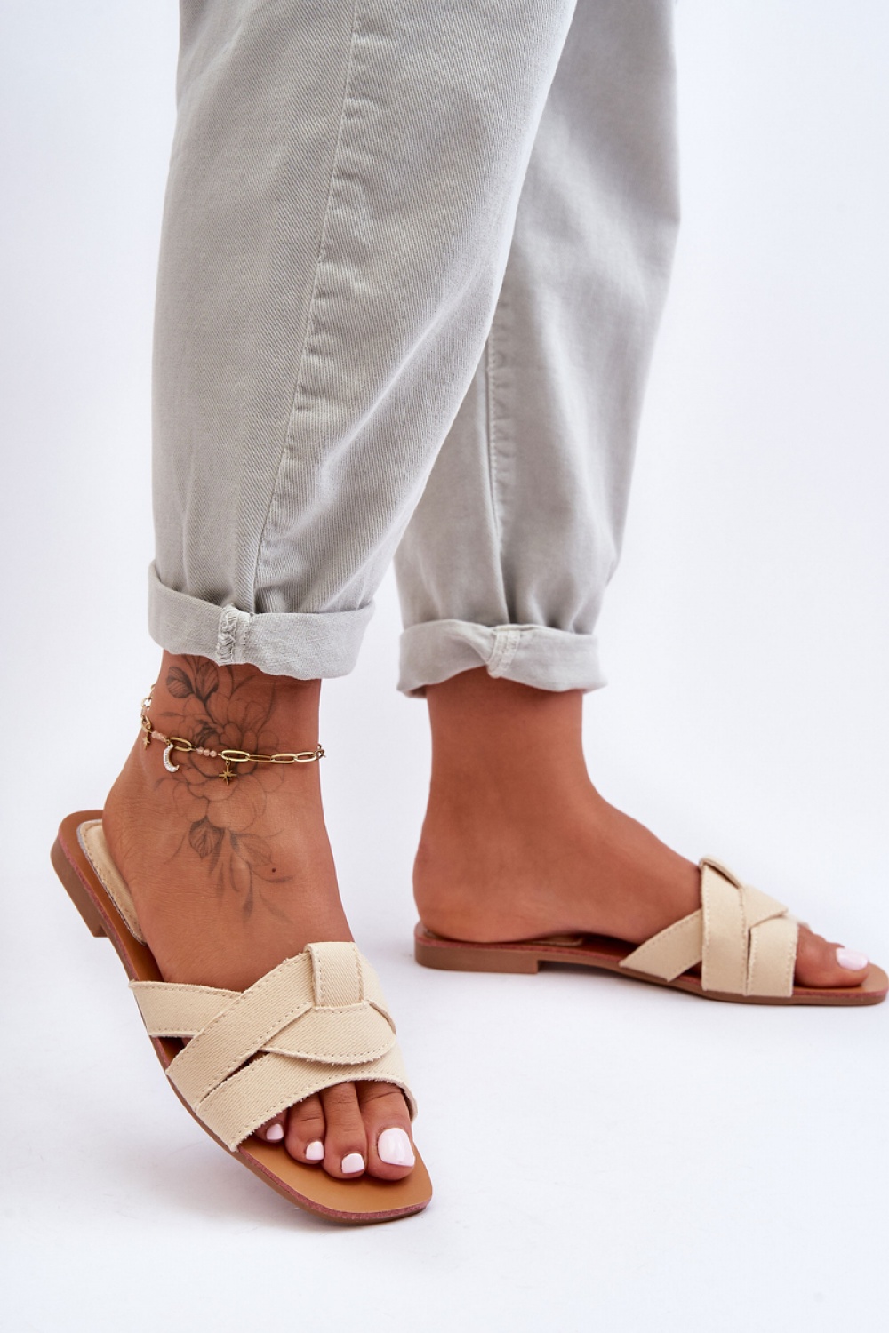  Flip-flops model 183493 Step in style  beige