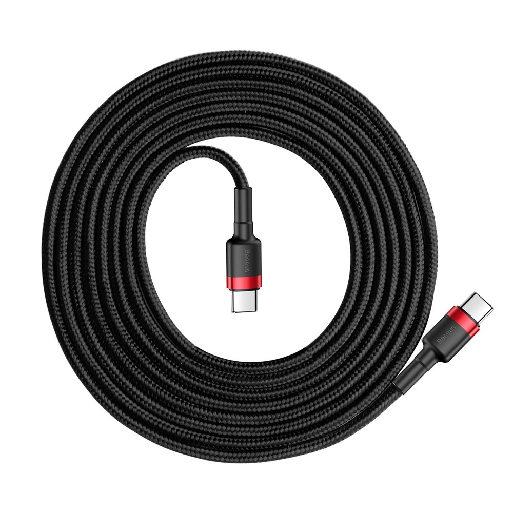 Baseus Cafule USB-C/USB-C Cable PD 2.0 60W 20V 3A QC 3.0 2M black-red