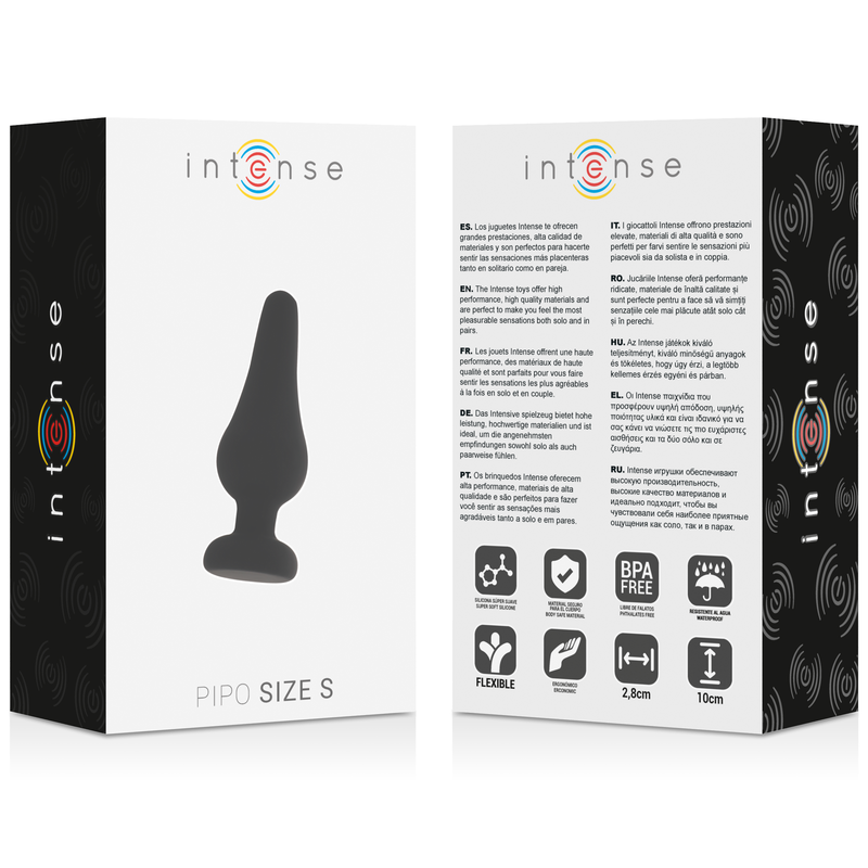 INTENSE ANAL PLUG PIPO S SILICONE BLACK 9.8 CM