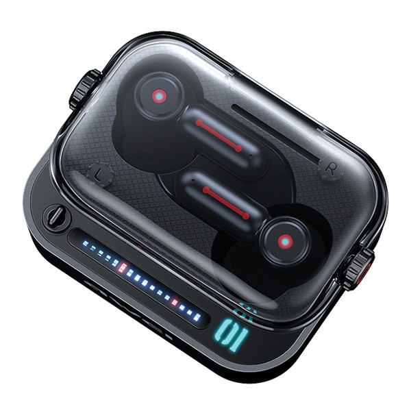 AWEI T58 wireless headphones Bluetooth 5.3 ANC + docking station black