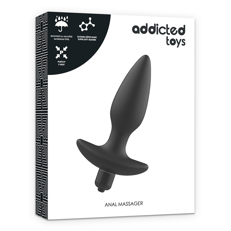 ADDICTED TOYS MASSAGER PLUG ANAL WITH VIBRATION BLACK