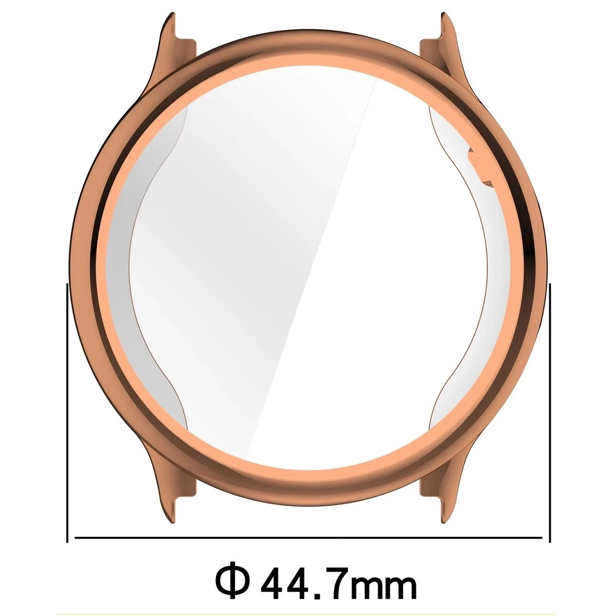 Etui z osłoną ekranu Bizon Case Watch Felipe do Garmin Vivoactive 6 różowozłote