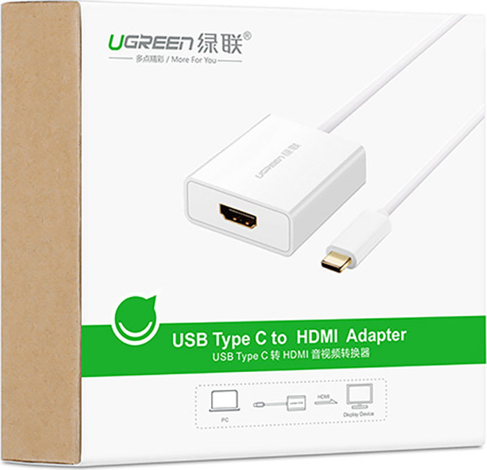 UGREEN adapter USB Type C (male) - HDMI (female) white