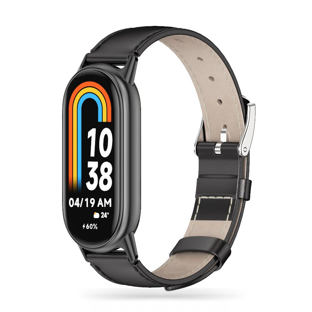 Tech-protect Leatherfit Xiaomi Smart Band 8/8 NFC Black