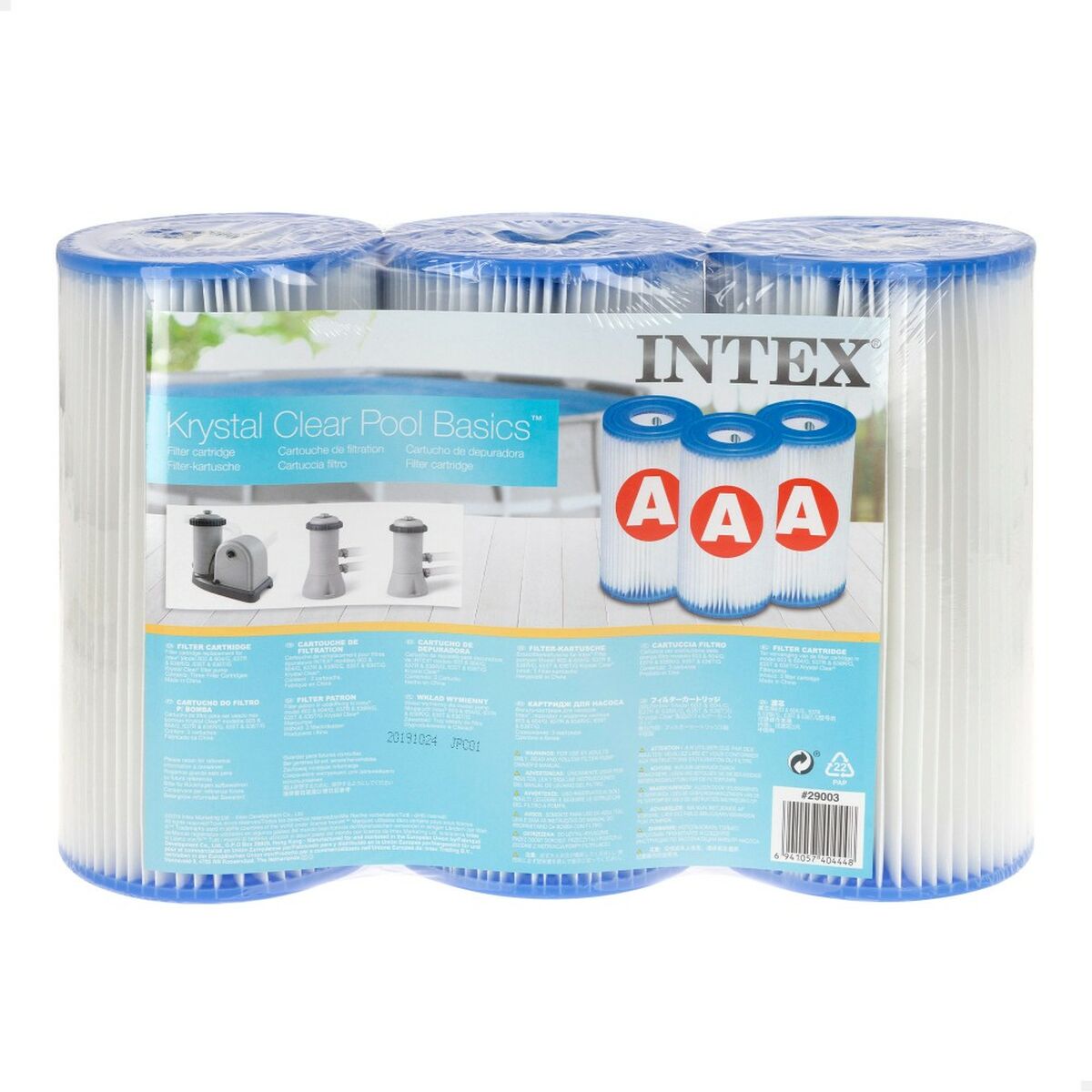 Replacement cartridges Intex Type A (6 Units) (3 Units)