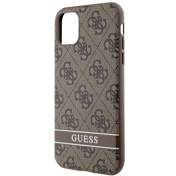 Guess GUHCN61P4SNW Apple iPhone 11/XR brown hardcase 4G Stripe