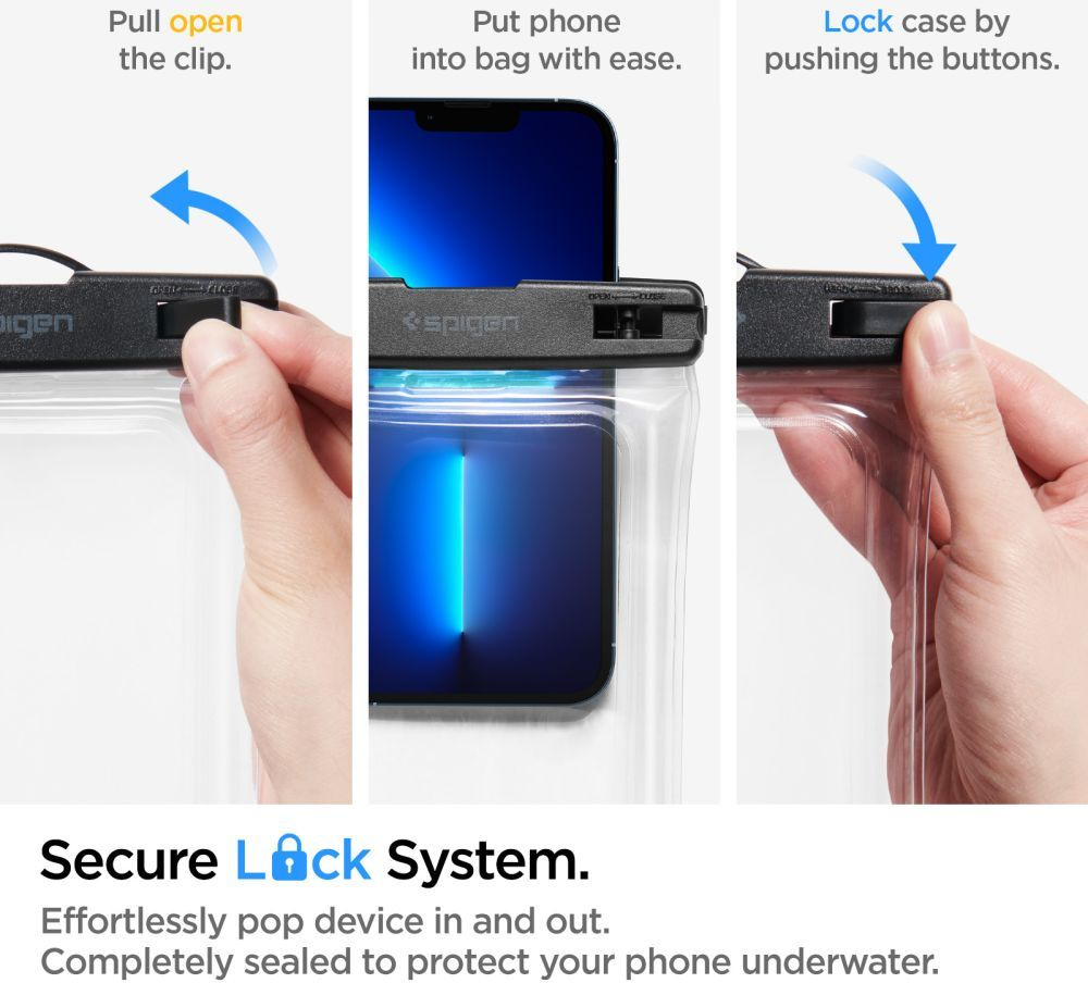 Spigen A610 Universal Waterproof Float Case Crystal Clear