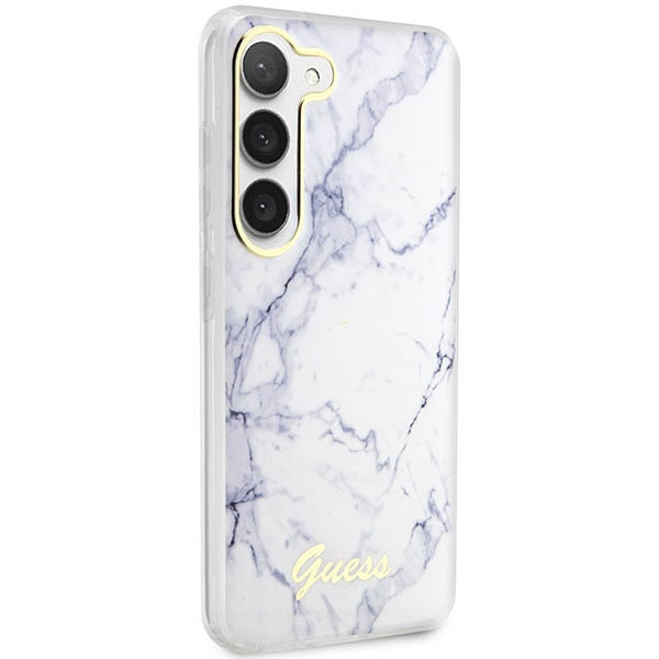 Guess GUHCS23SPCUMAH Samsung Galaxy S23 white hardcase Marble
