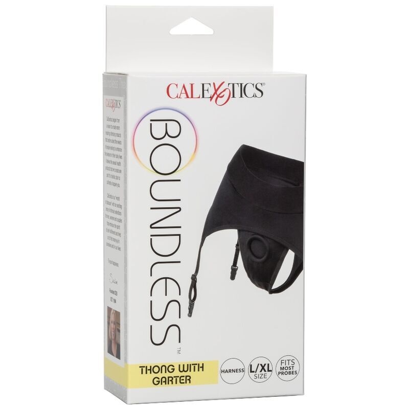 CALEX BOUNDLESS THONG WITH GARTER L/XL