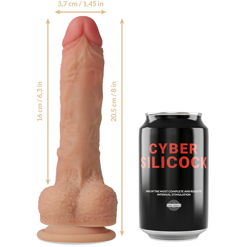 CYBER SILICOCK STRAP-ON CONNOR LIQUID SILICONE  WITH 3 RINGS FREE