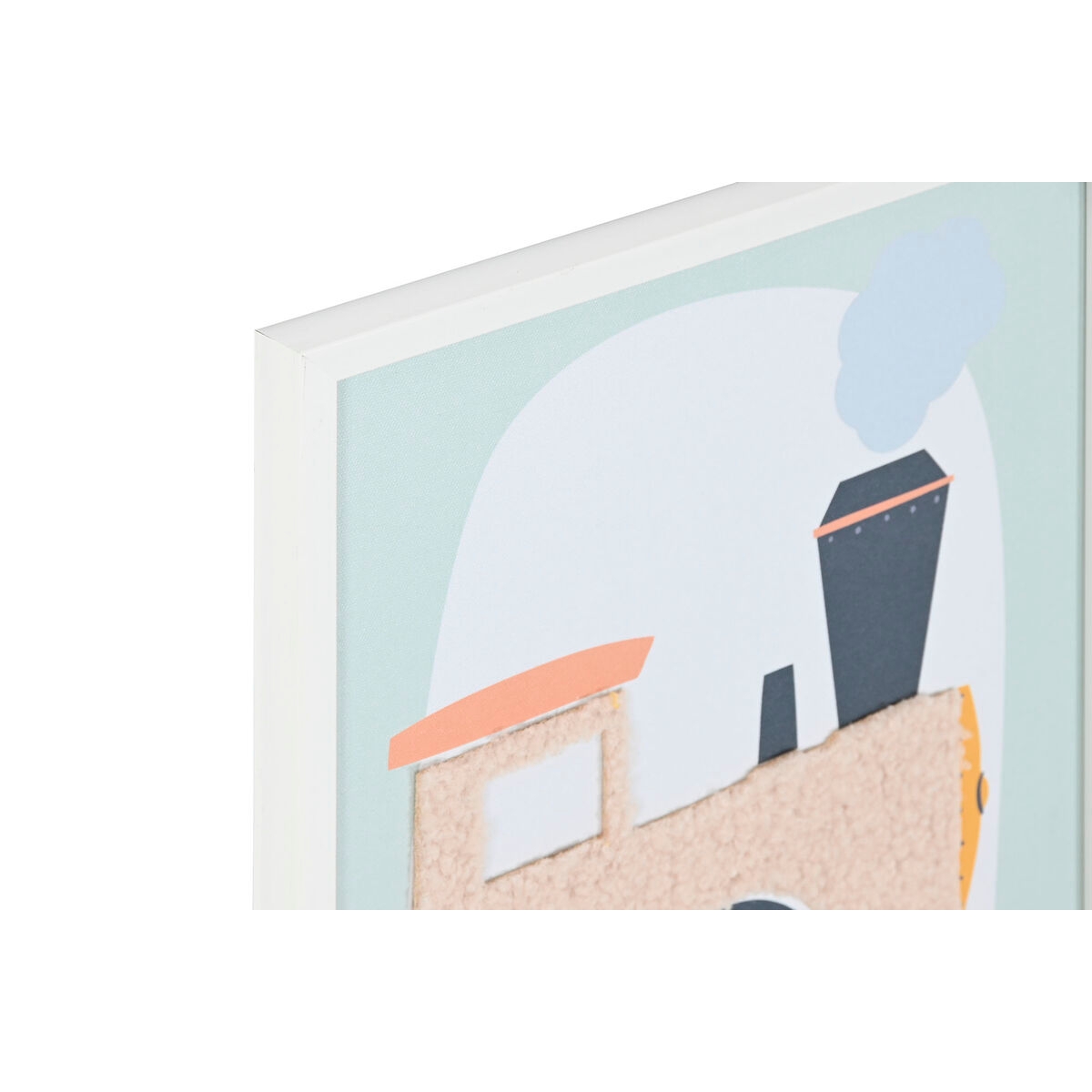 Painting Home ESPRIT Yellow Blue Canvas 30 x 1,8 x 40 cm (4 Units)